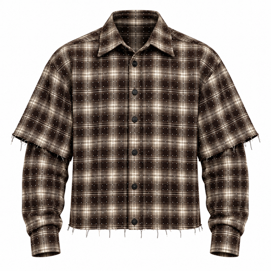 CAMICIA STRASS DOPPIA MANICA