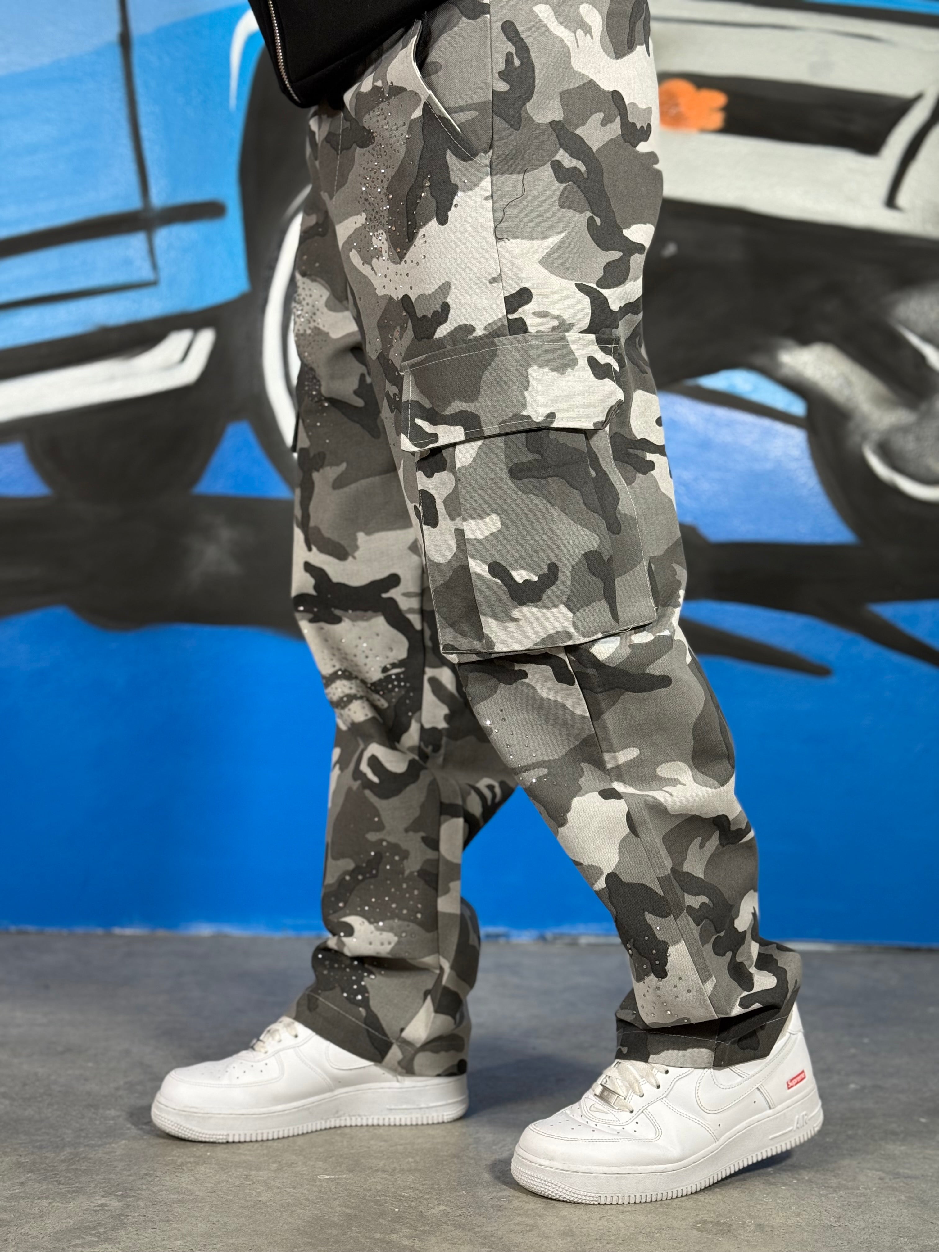 CARGO MILITARE CON STRASS