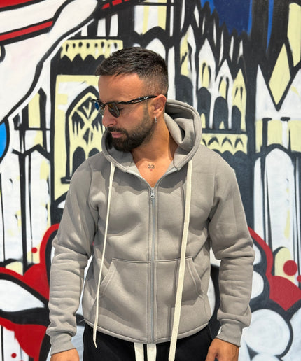 FELPA BASIC ZIP ANTRACITE