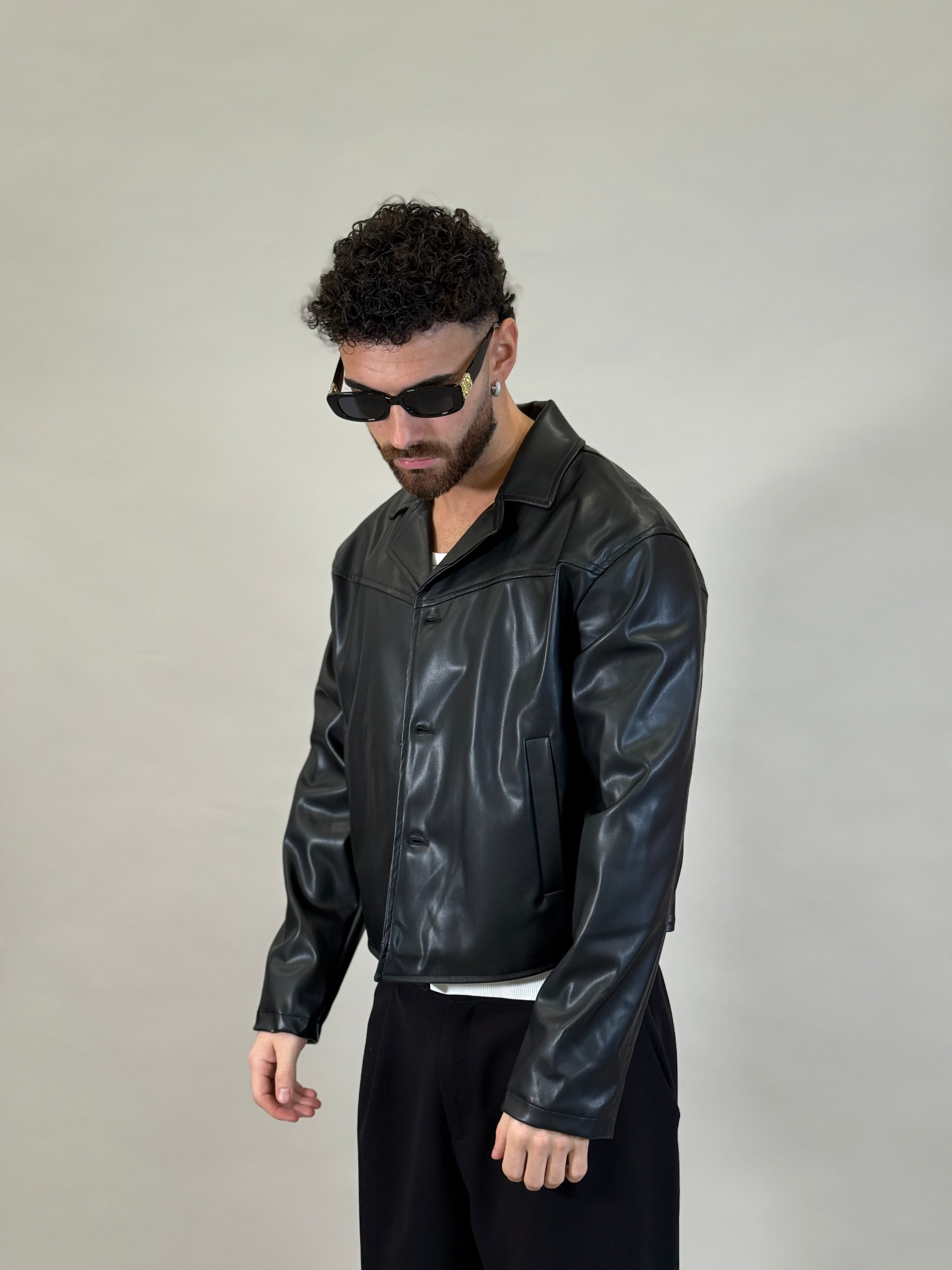 JACKET CROP MILANO NERO