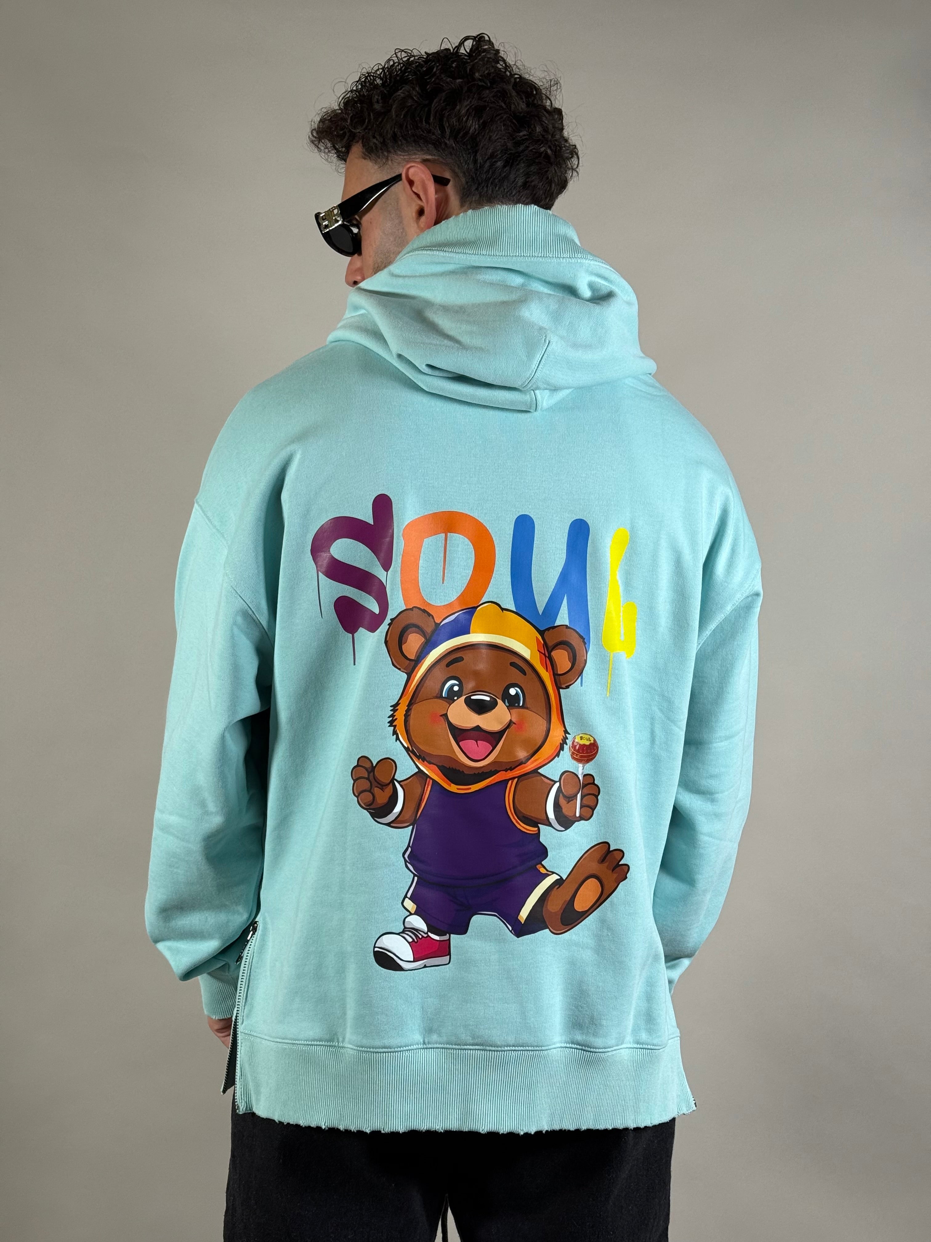 FELPA BEAR VERDE ACQUA