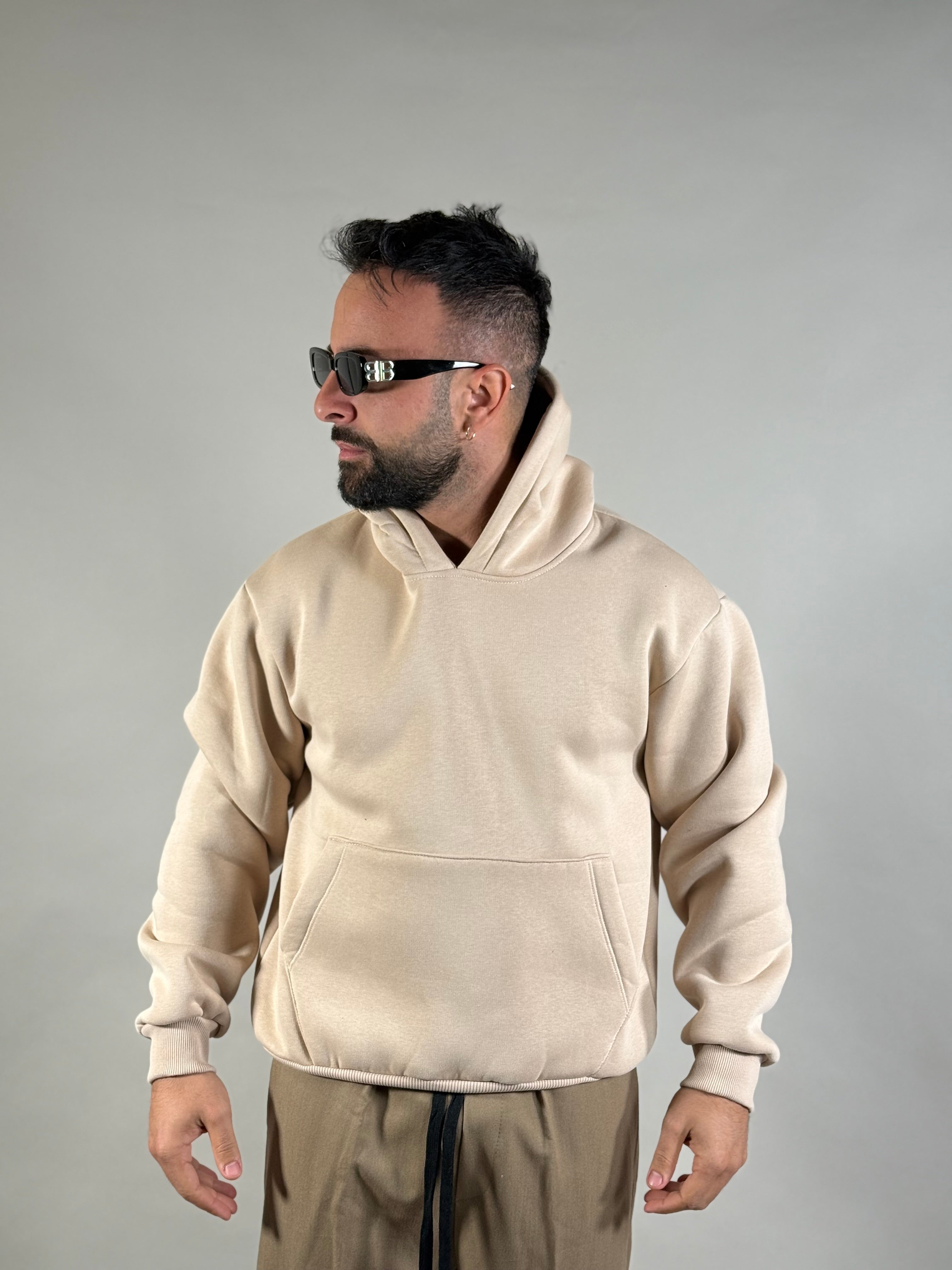 FELPA BOXY FIT BEIGE