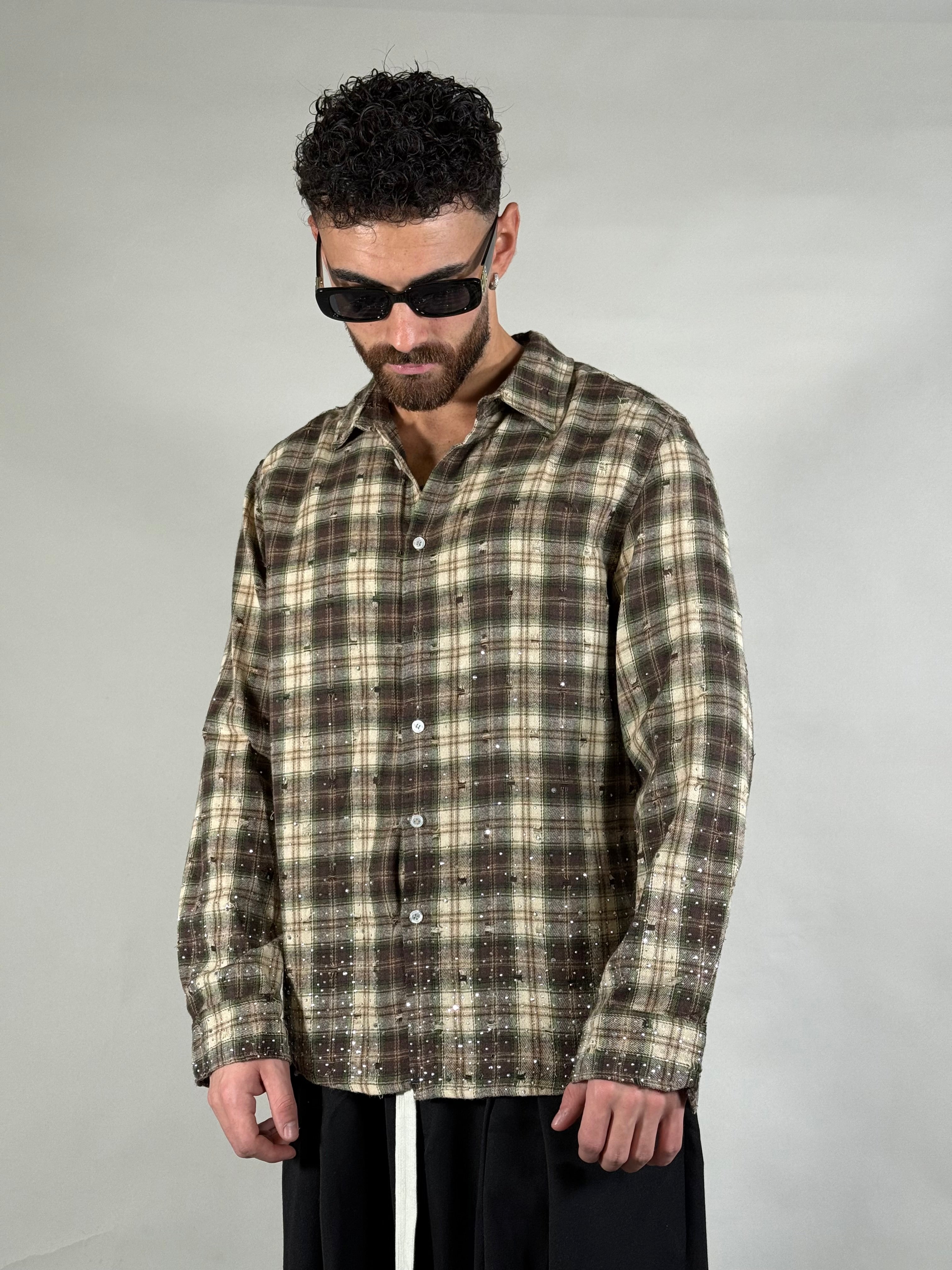 CAMICIA STRASS VERDE