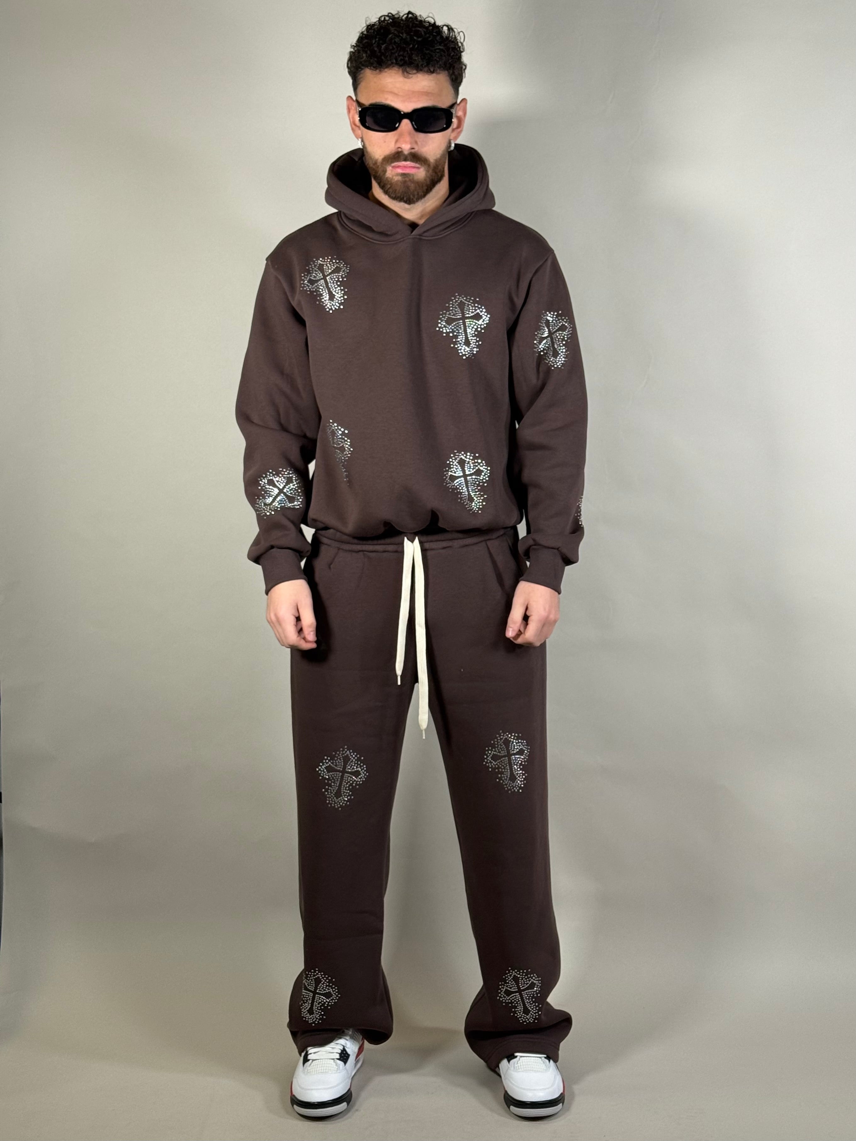 COMPLETO TUTA DIAMOND MARRONE