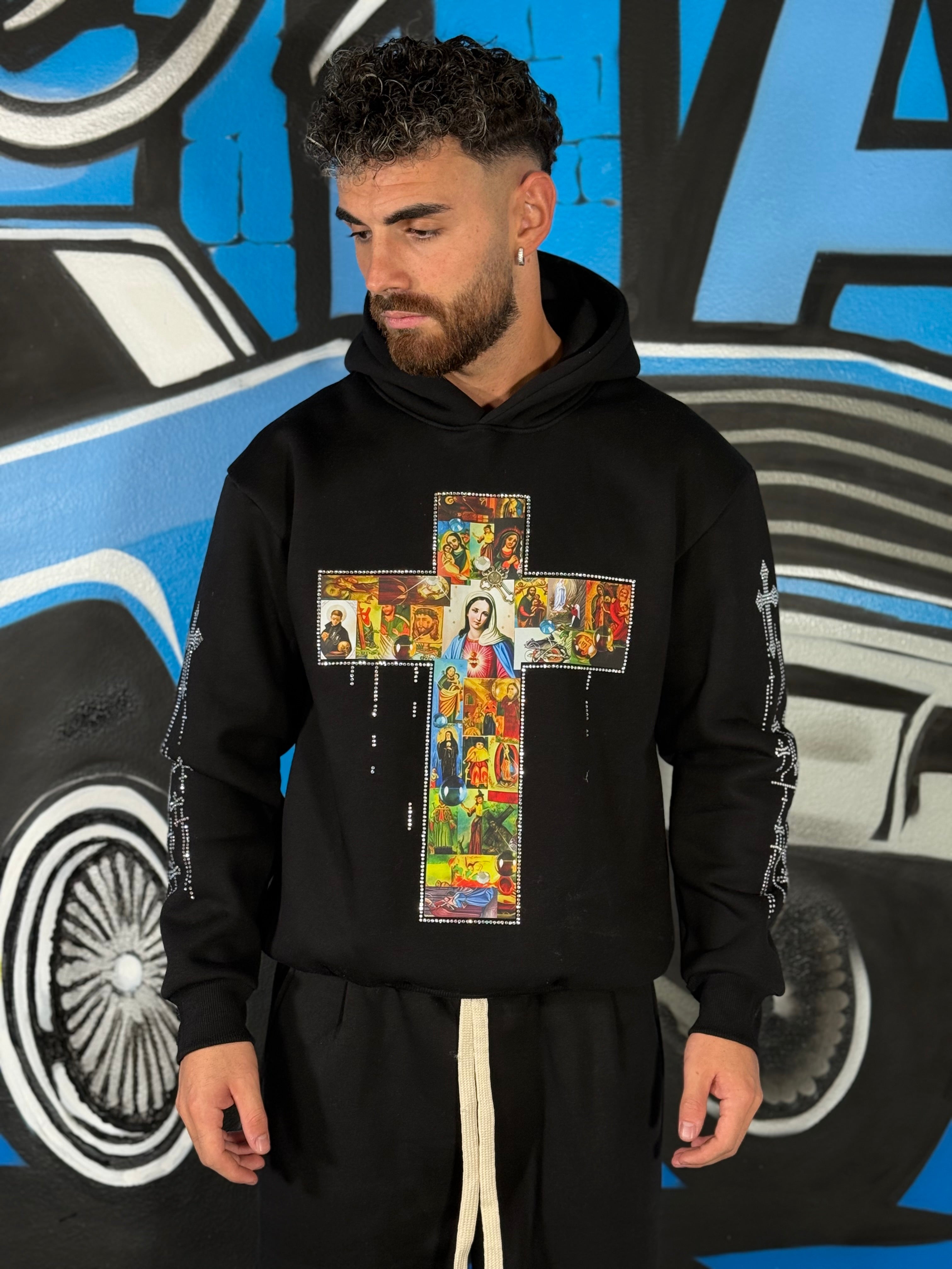 FELPA DIOS STRASS NERA
