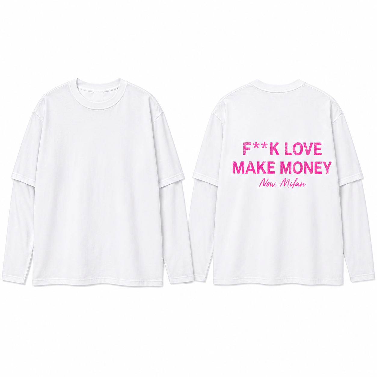 LONG SLEEVE F**K DIAMOND PINK