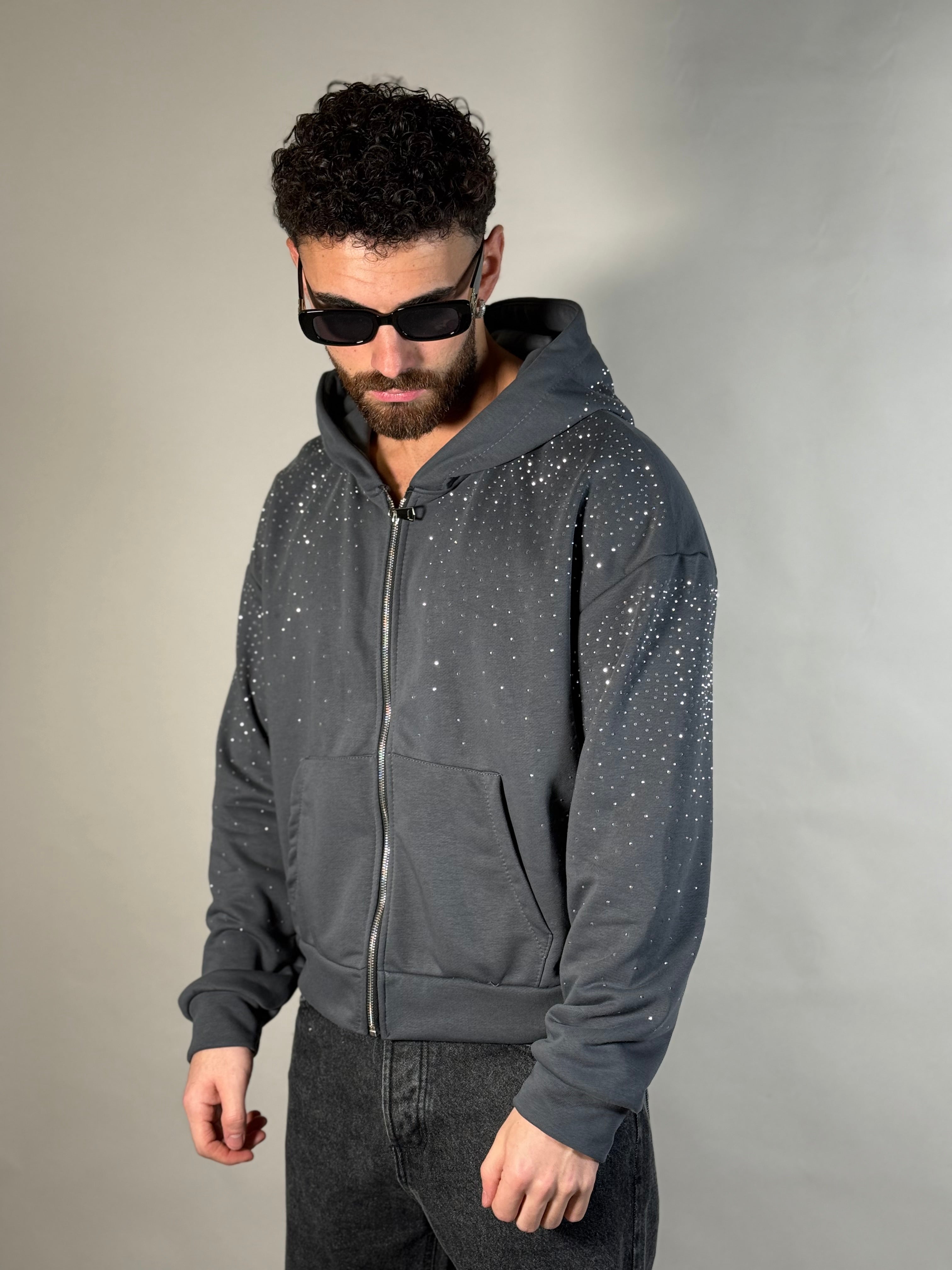 HOODIE SWAROVSKI ZIP GARZATA