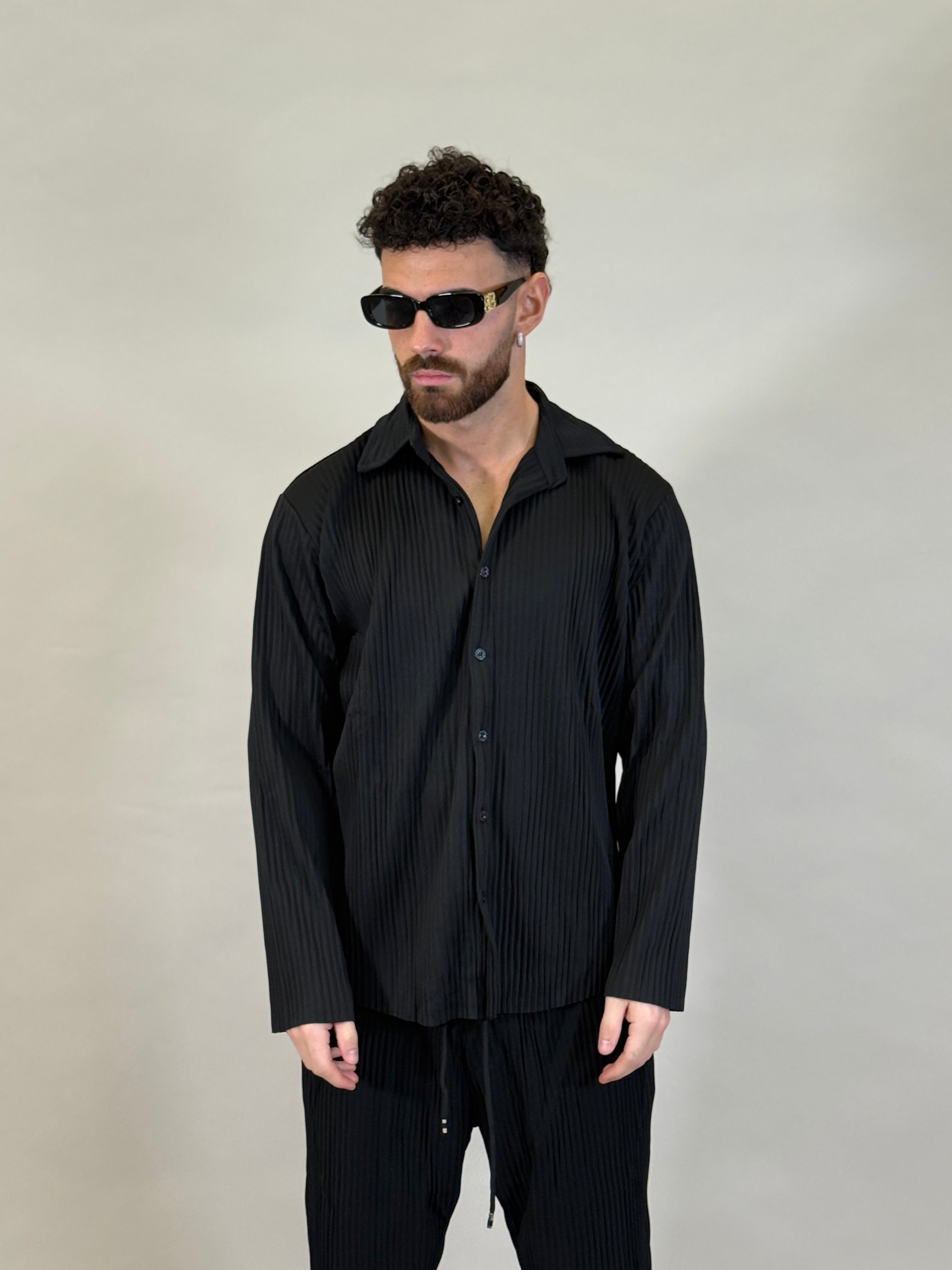 COMPLETO PLISSÈ NERO