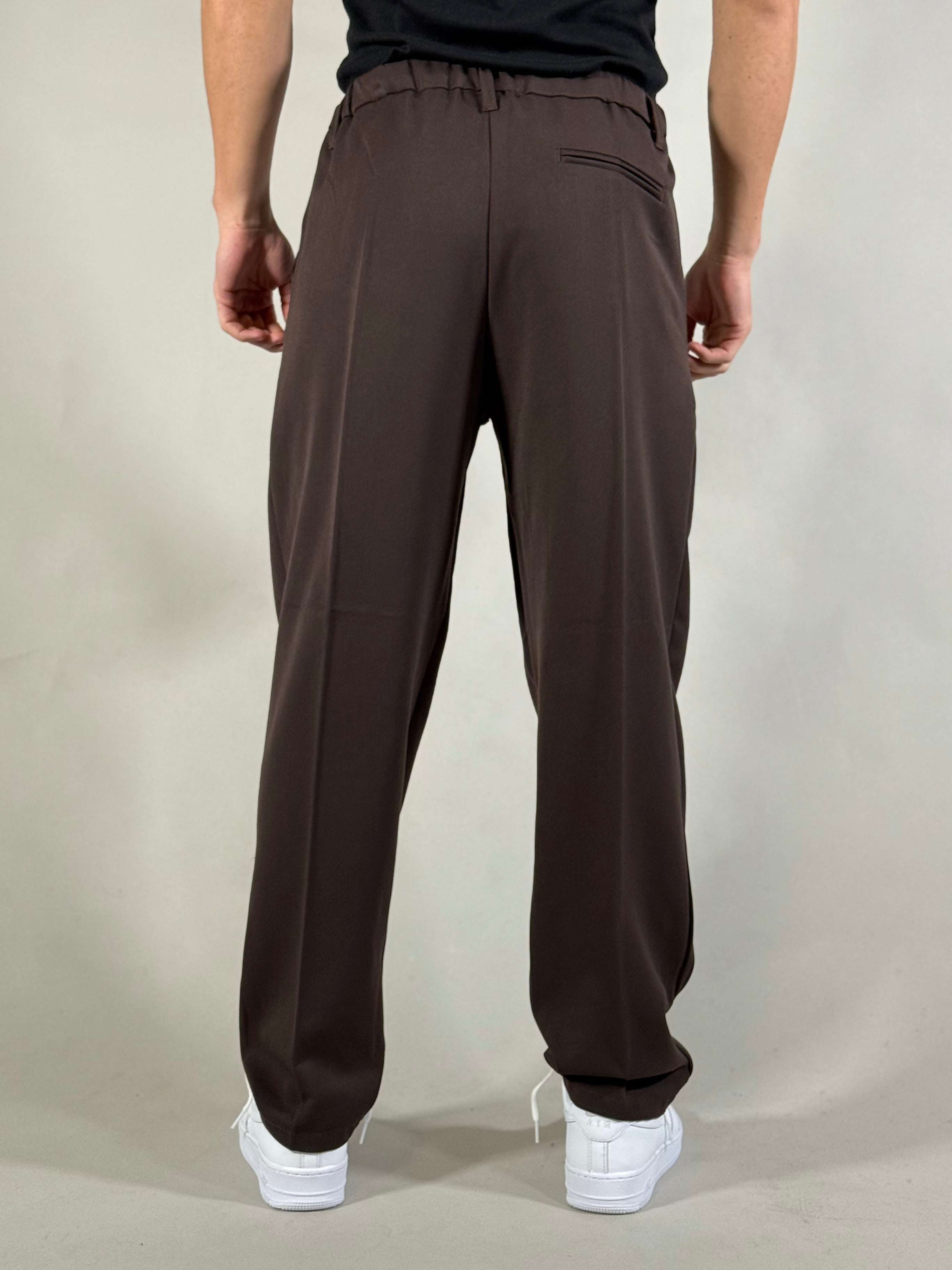 PANTA CAPRI SEMI AMPIO MORO