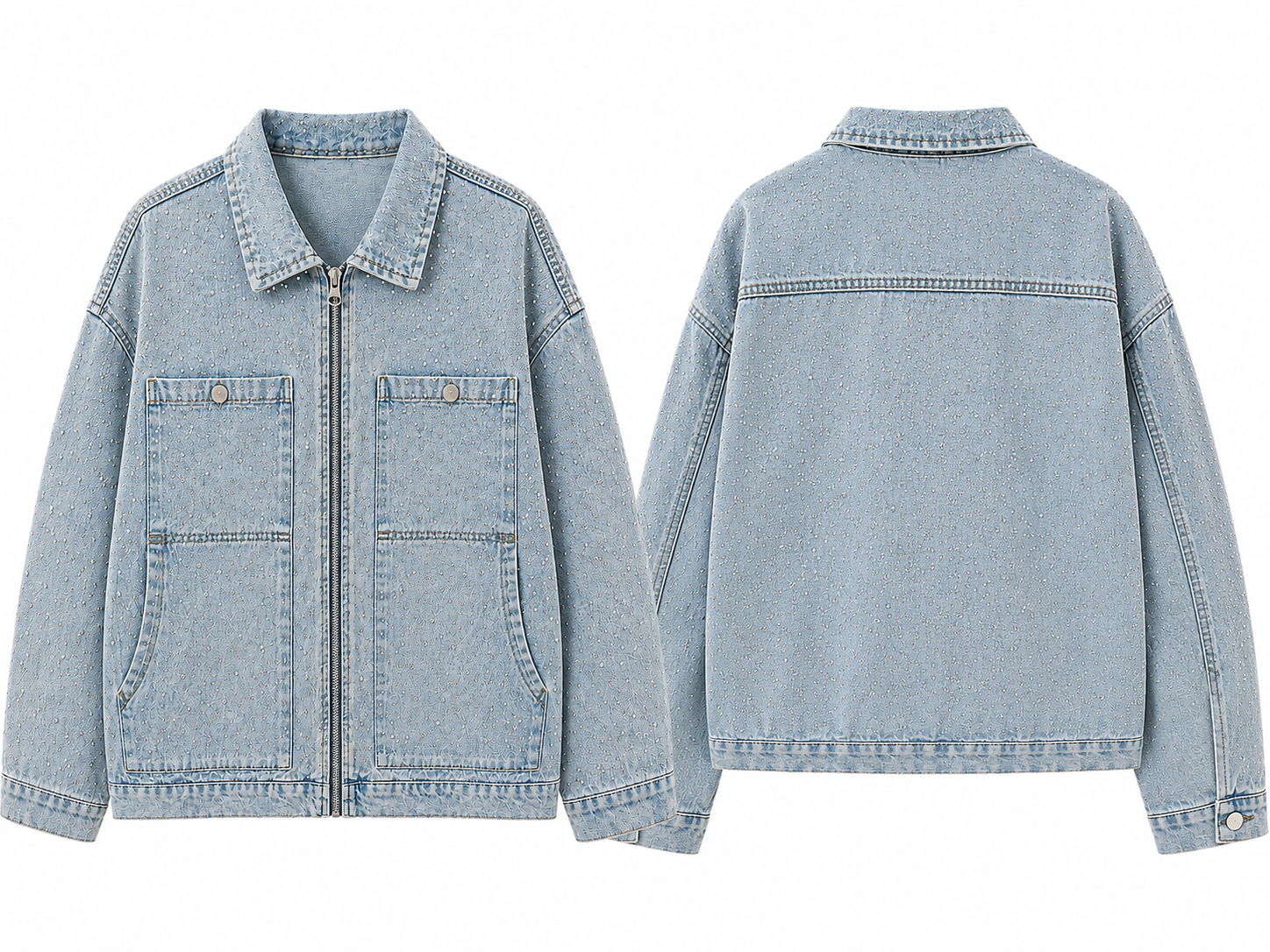 GIACCA DENIM STRASS