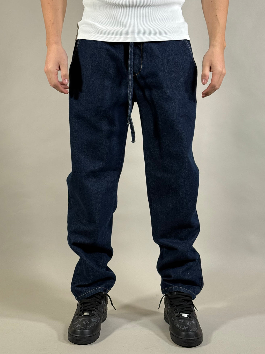 JEANS ELASTICO USA BLU