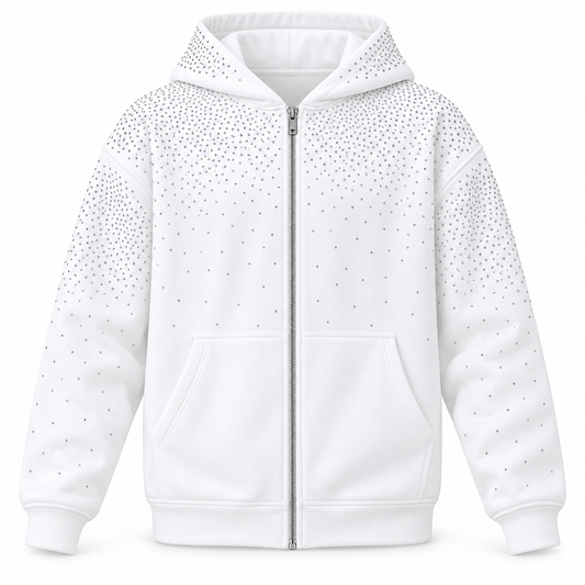 HOODIE DIAMOND ZIP