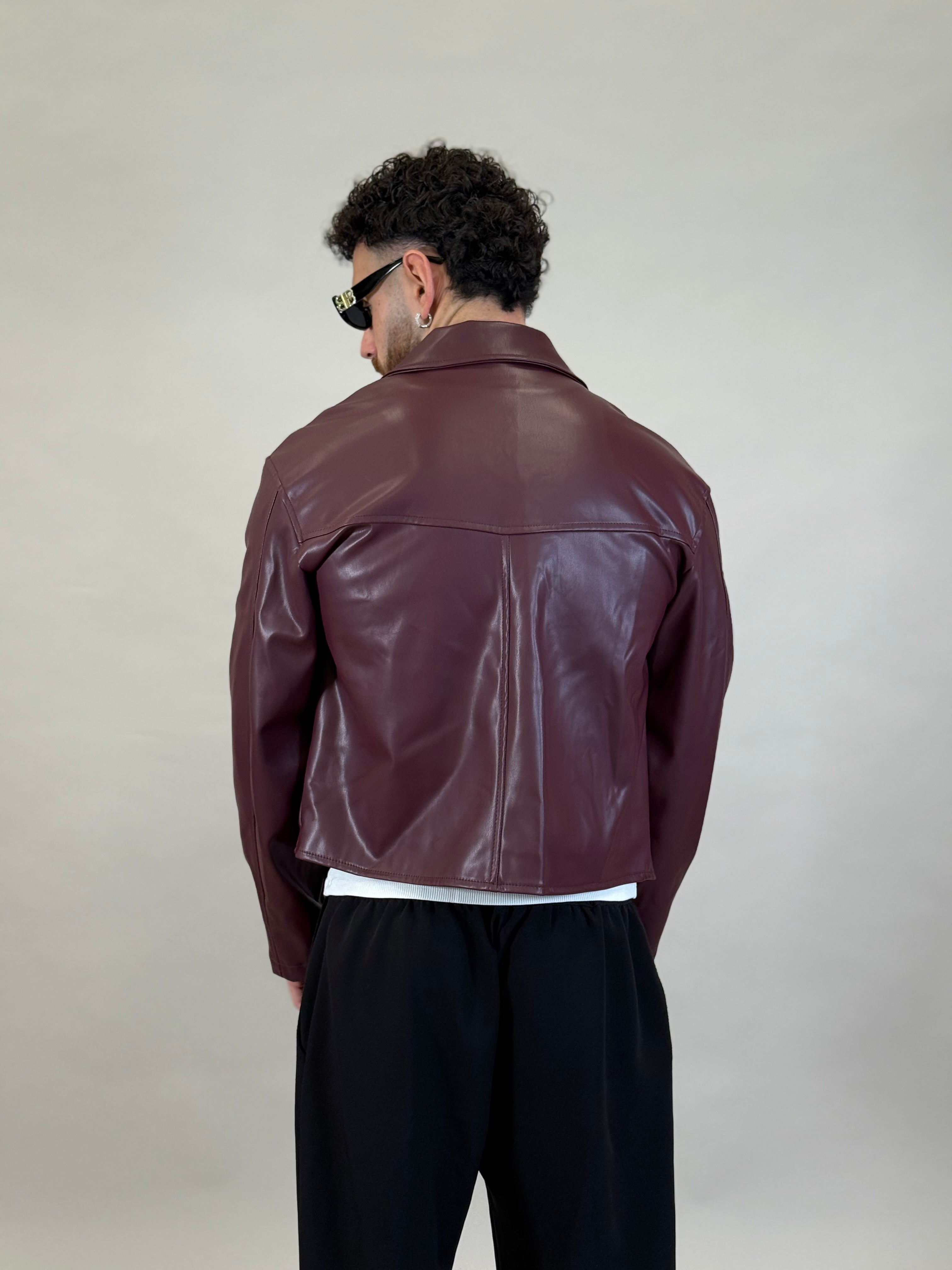 JACKET CROP MILANO VINO