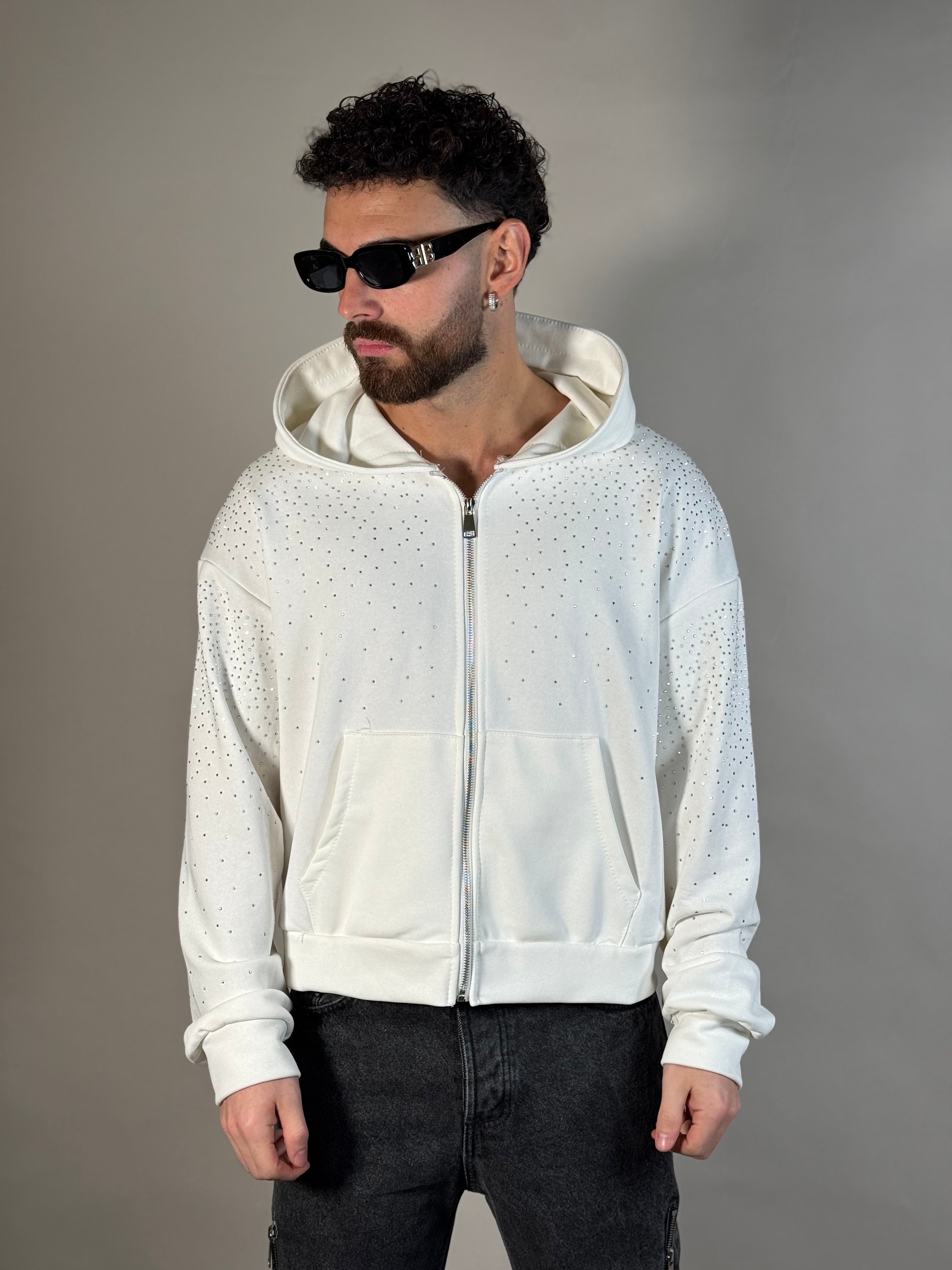 HOODIE SWAROVSKI ZIP GARZATA