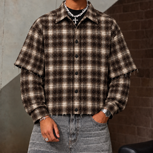 CAMICIA STRASS DOPPIA MANICA