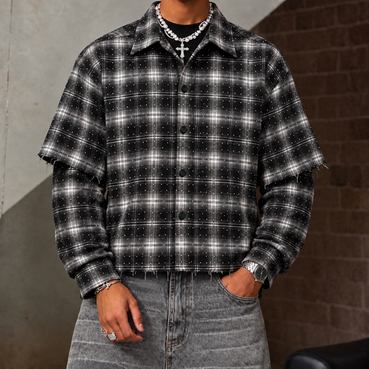 CAMICIA STRASS DOPPIA MANICA