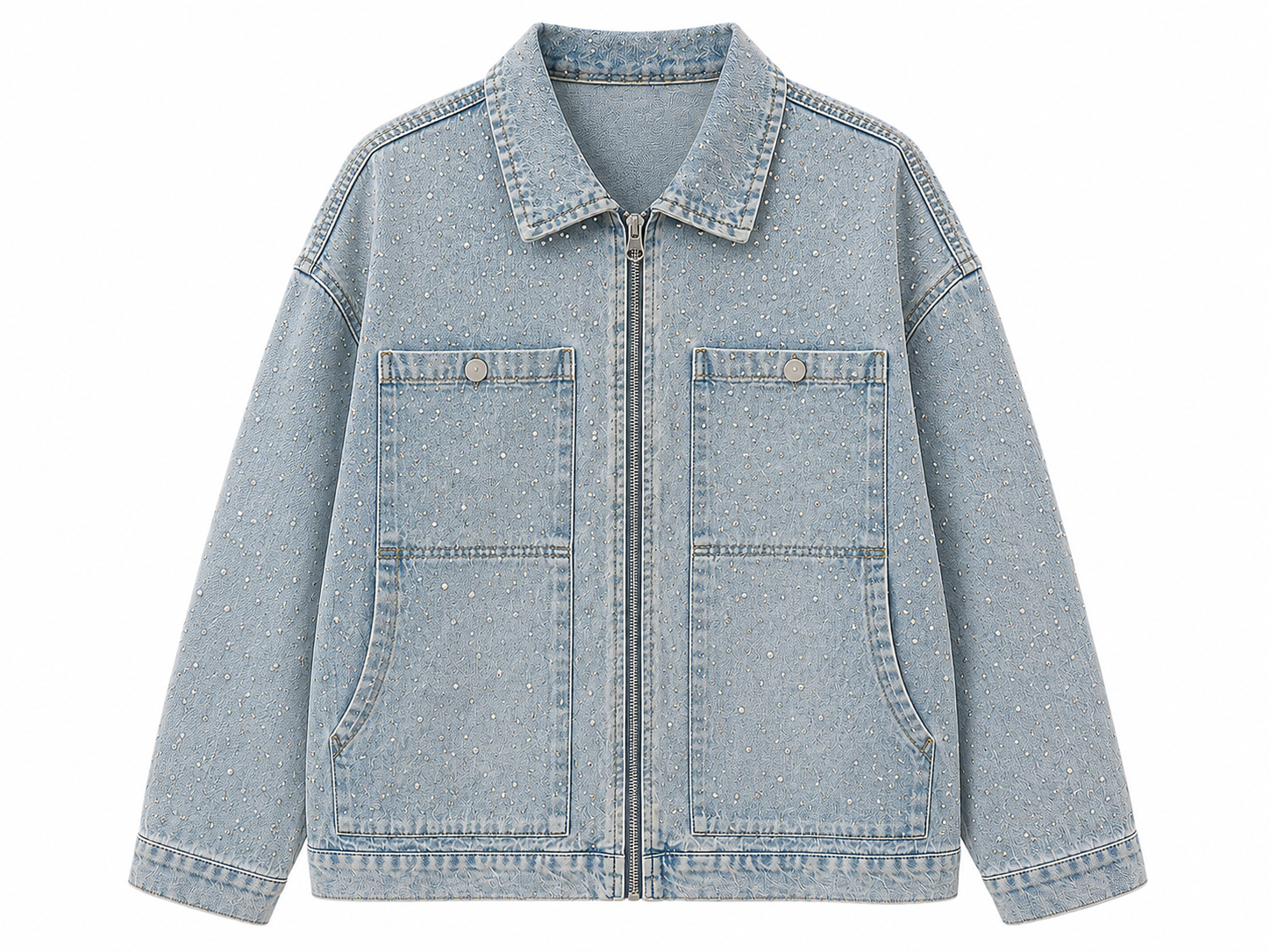 GIACCA DENIM STRASS