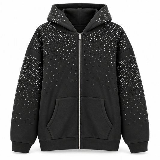 HOODIE DIAMOND ZIP