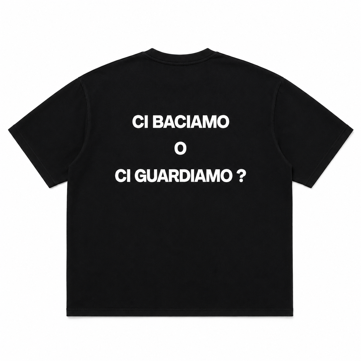 T-SHIRT CI BACIAMO? NERA