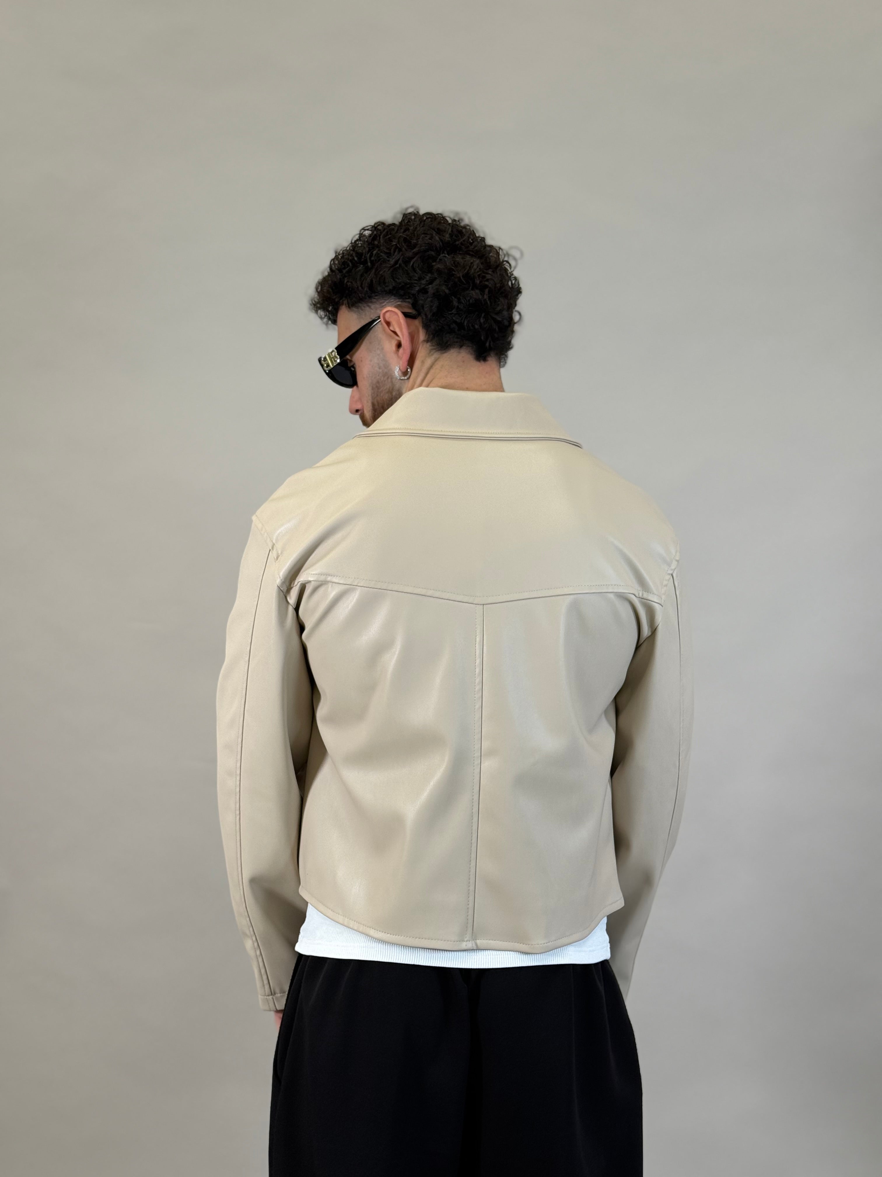 JACKET CROP MILANO BEIGE