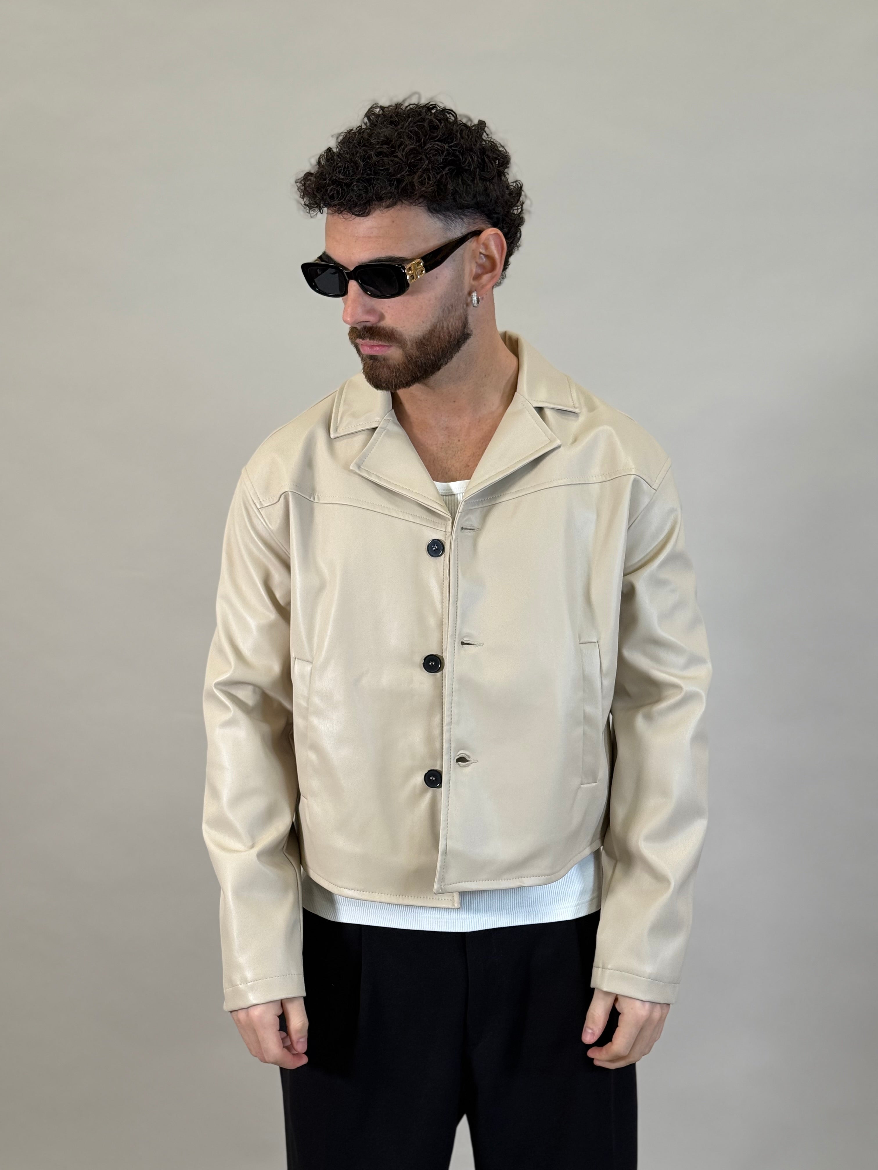 JACKET CROP MILANO BEIGE