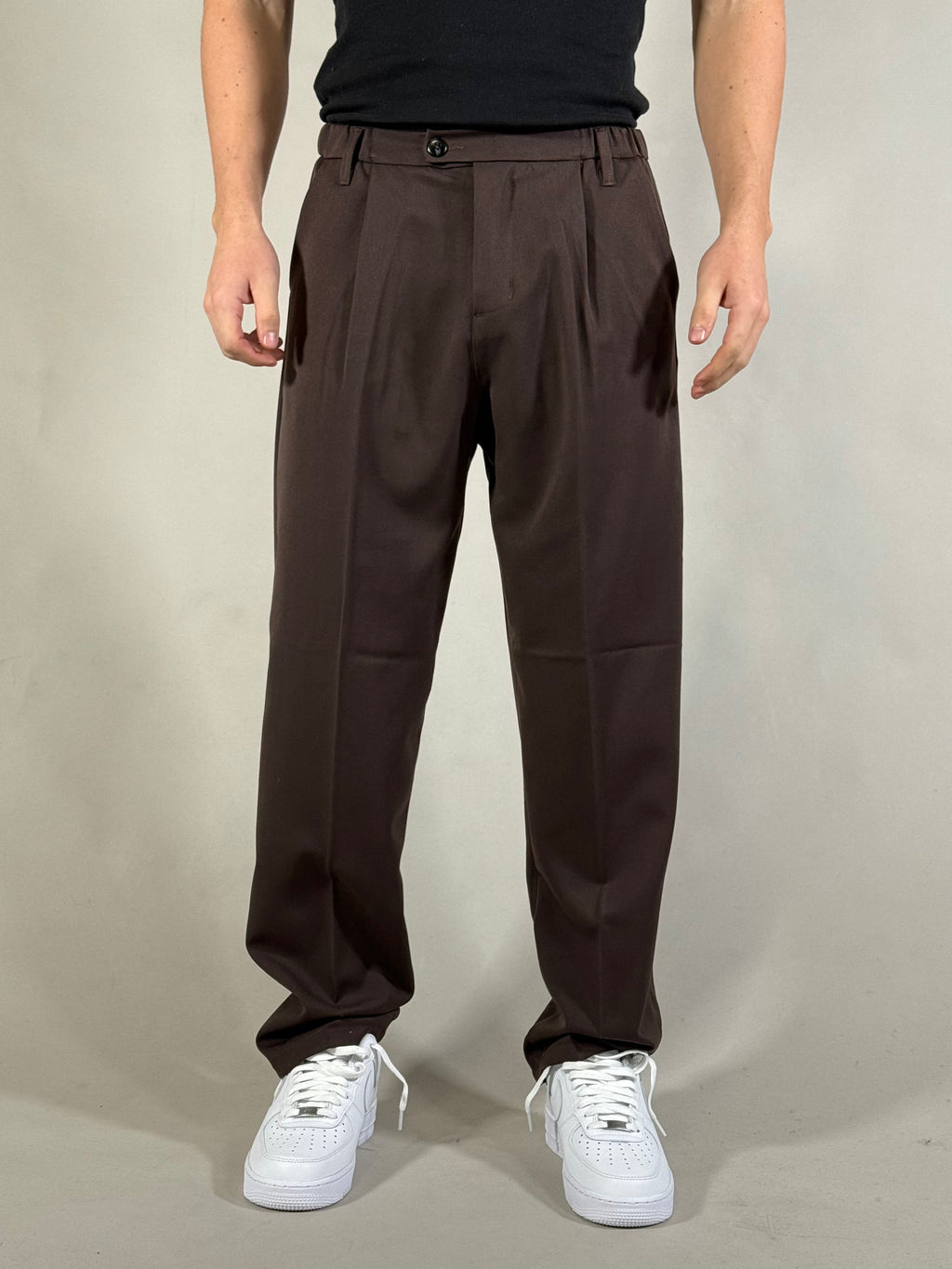 PANTA CAPRI SEMI AMPIO MORO