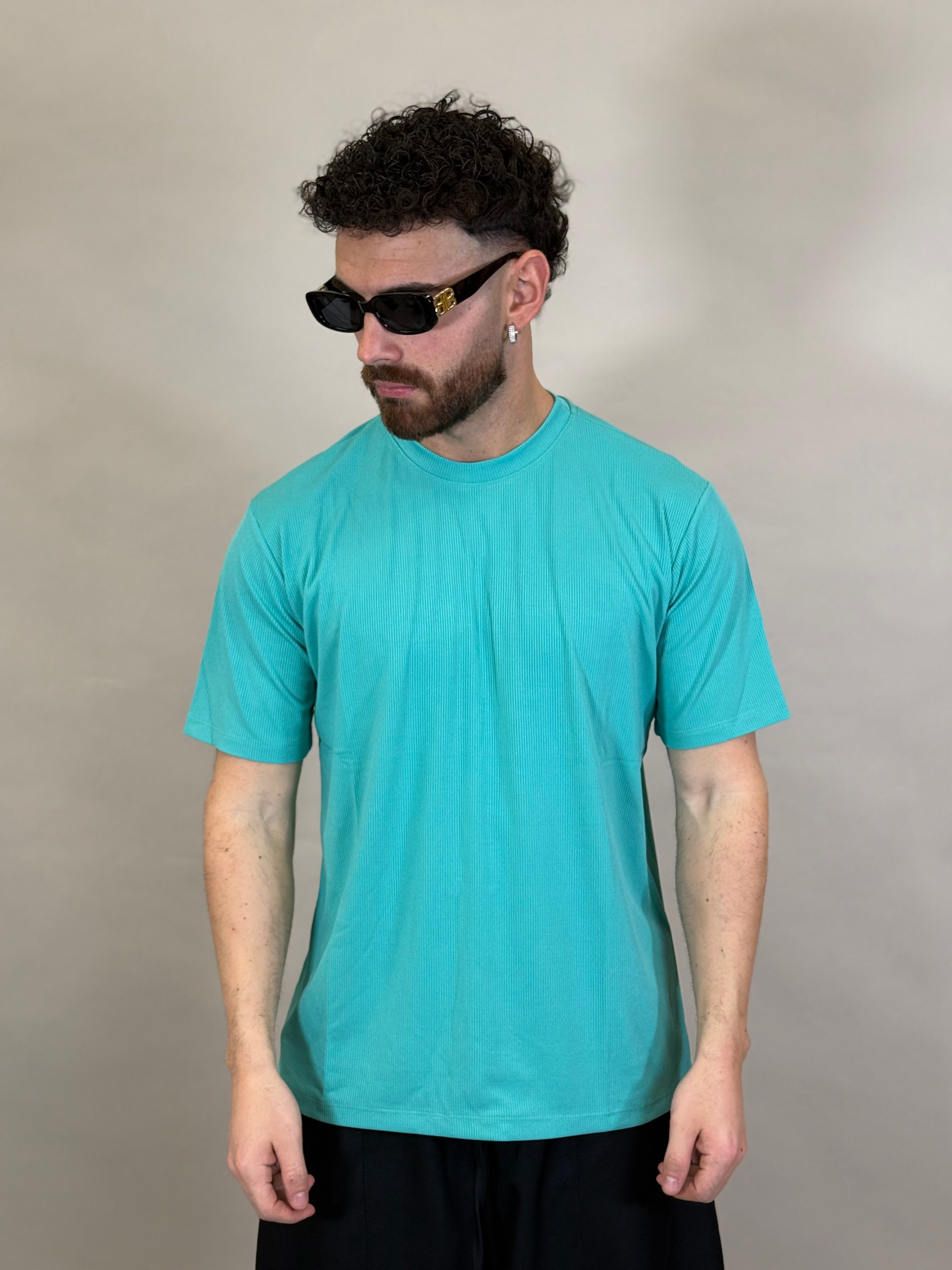 T-SHIRT COSTINE TURCHESE