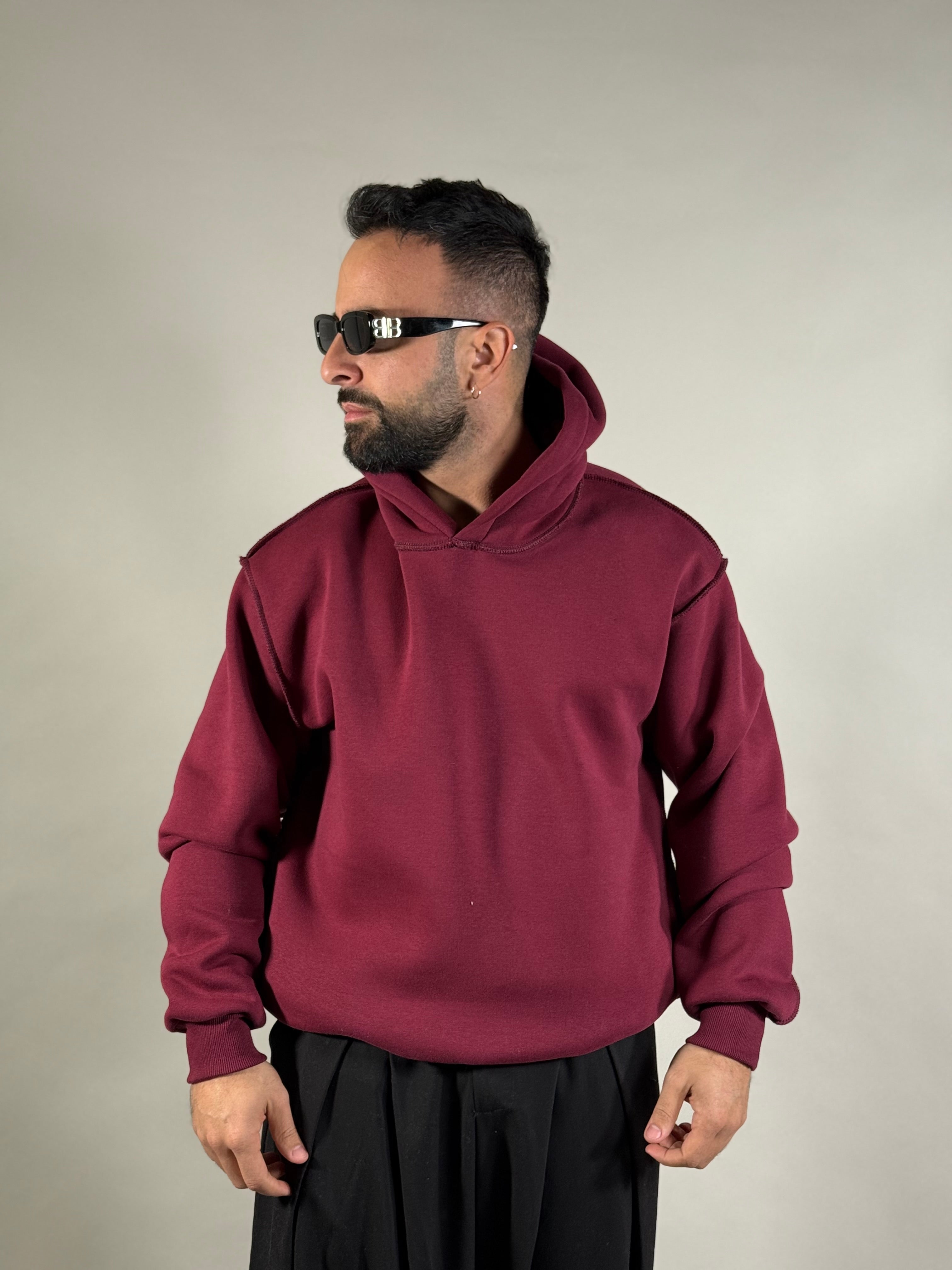 FELPA REVERSE ROSSO VINO