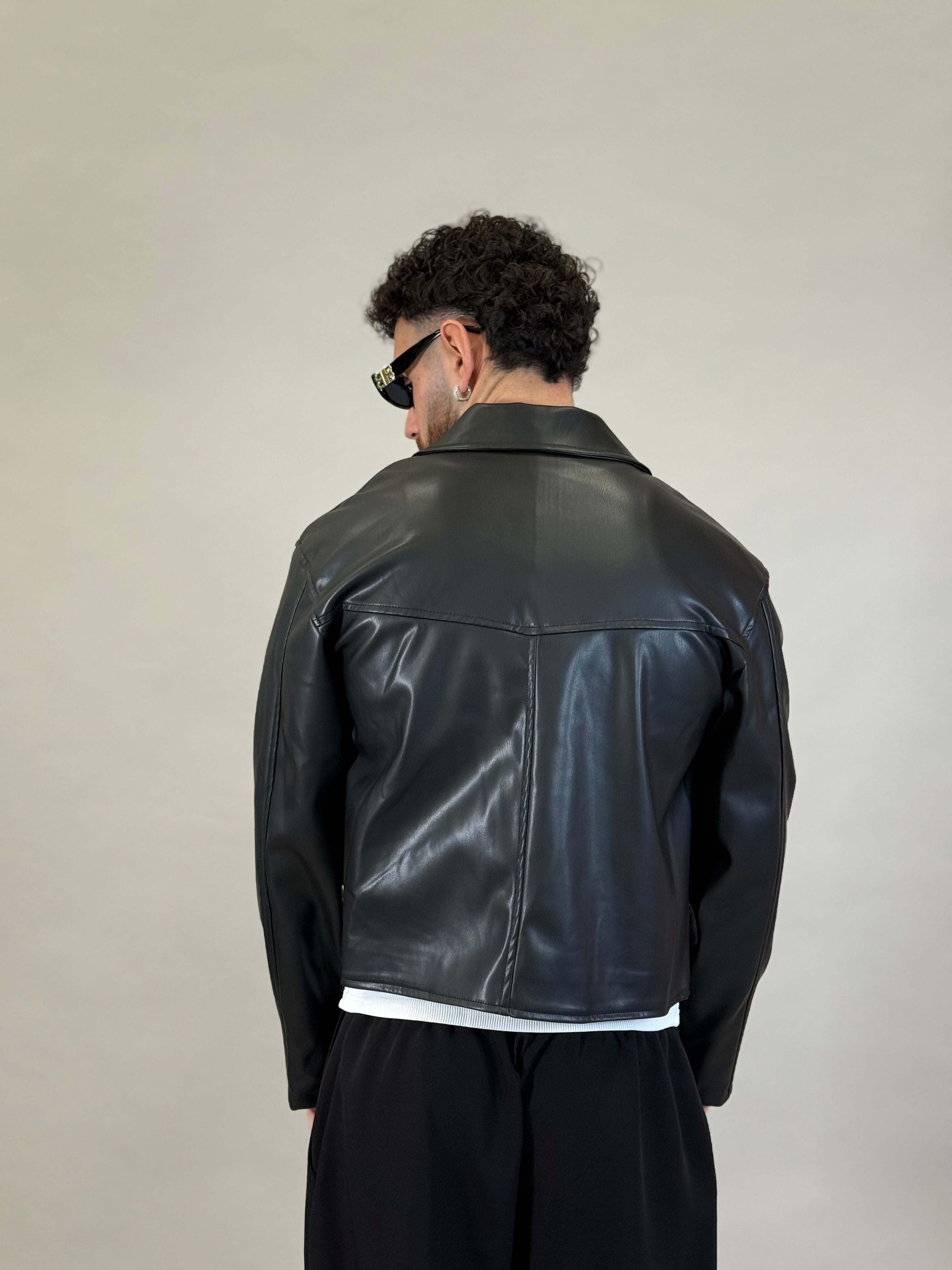 JACKET CROP MILANO NERO