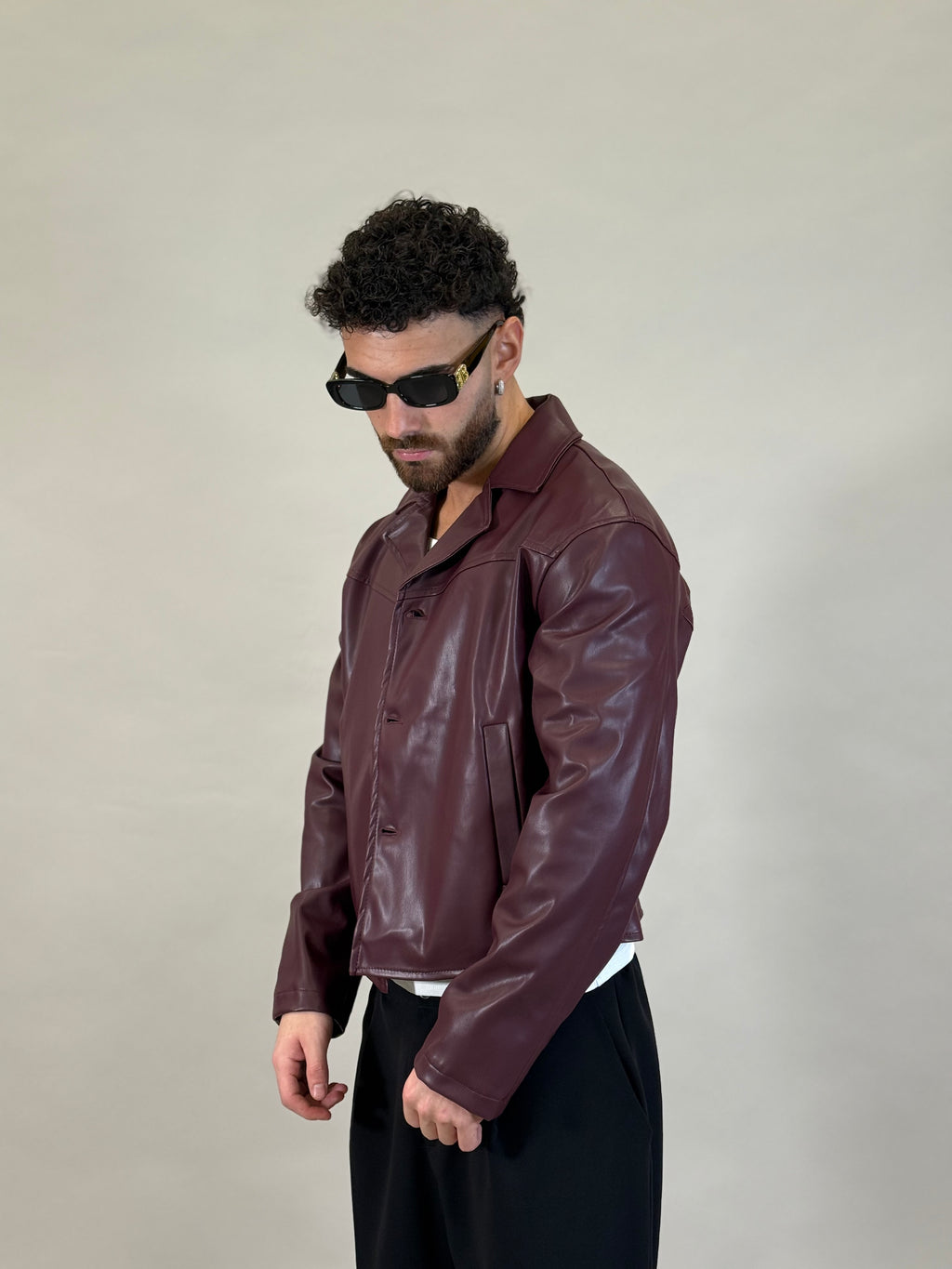 JACKET CROP MILANO VINO