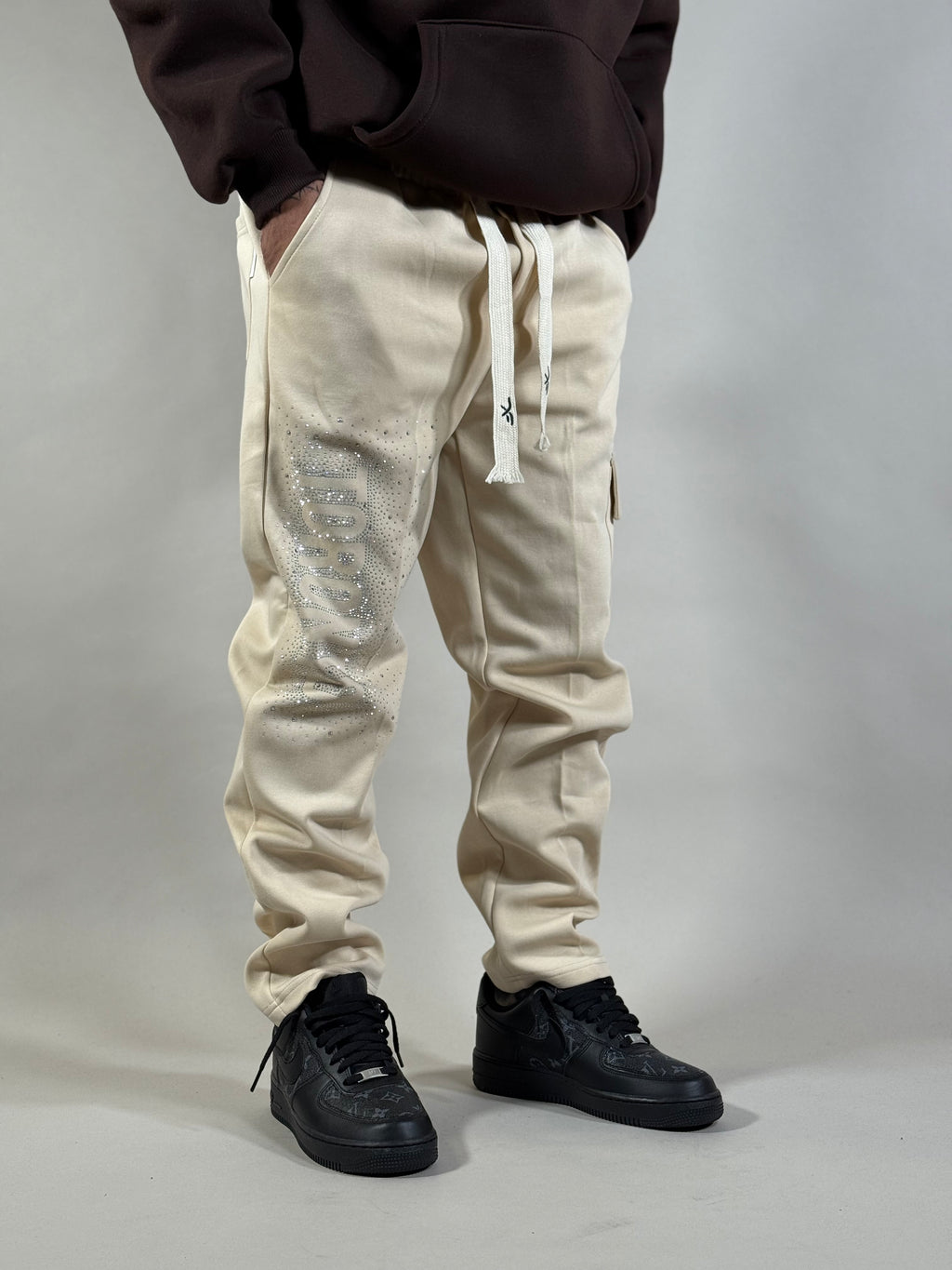 PANTA TUTA STRASS TORONTO BEIGE