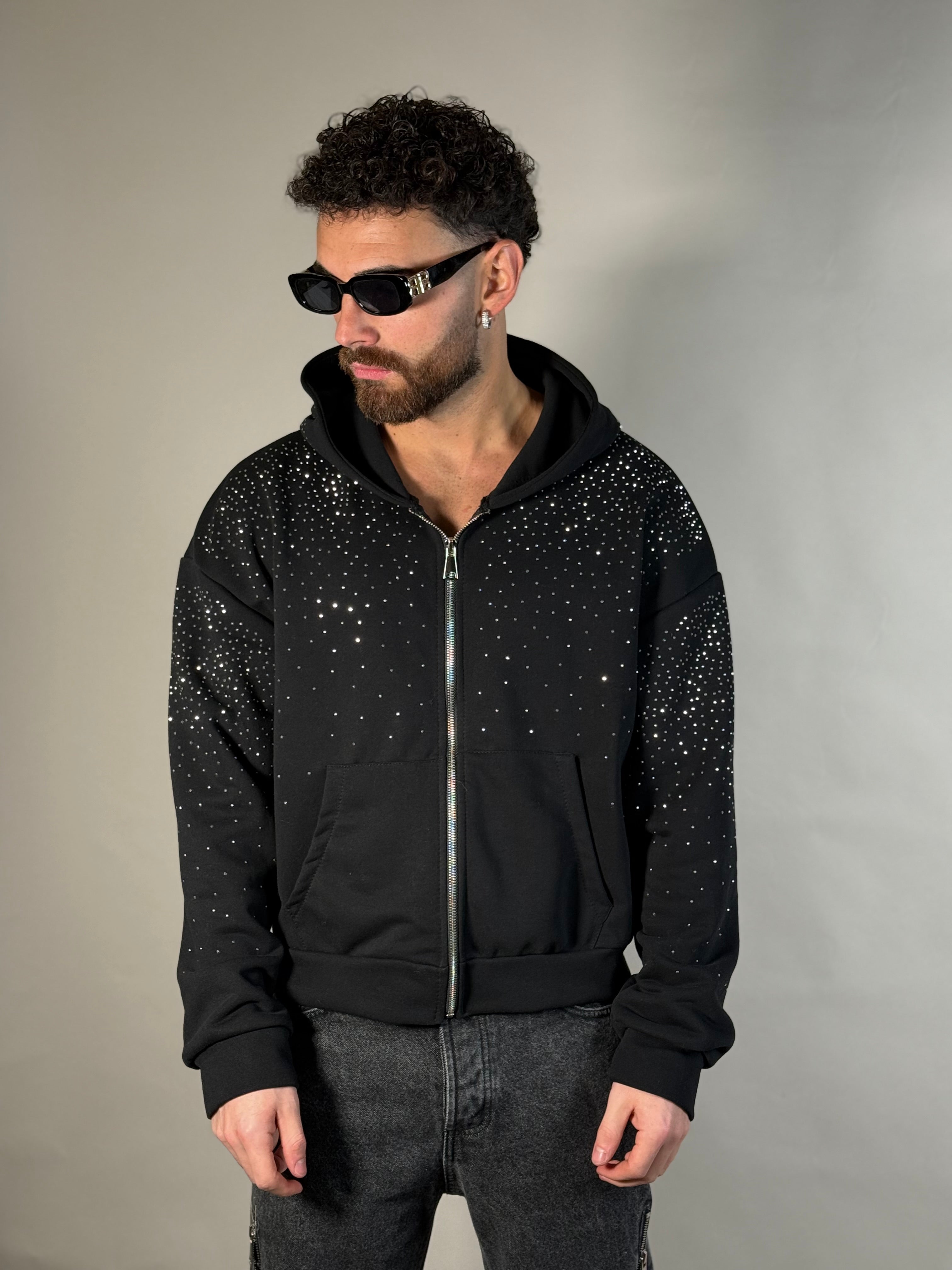 HOODIE SWAROVSKI ZIP GARZATA
