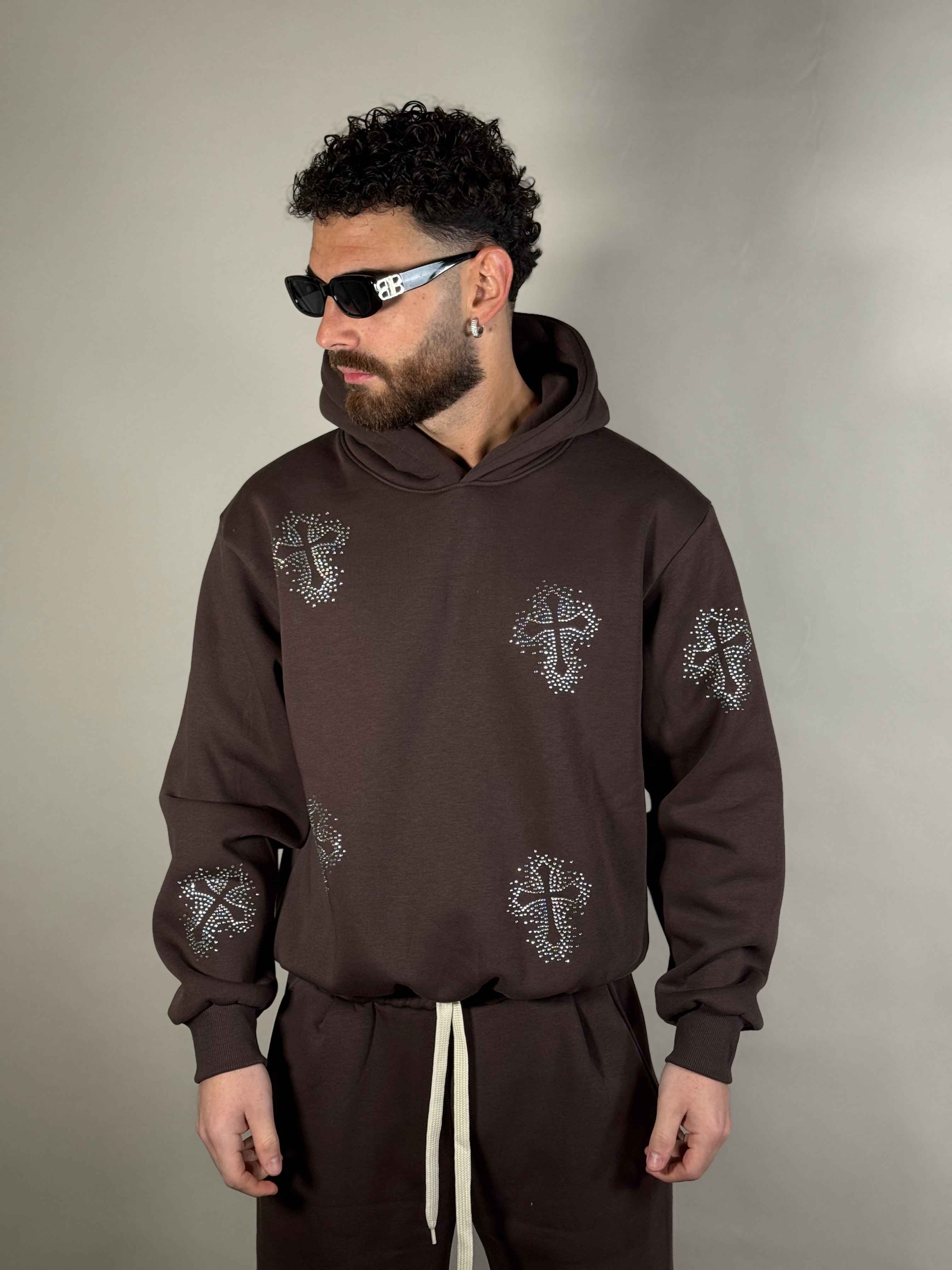 COMPLETO TUTA DIAMOND MARRONE