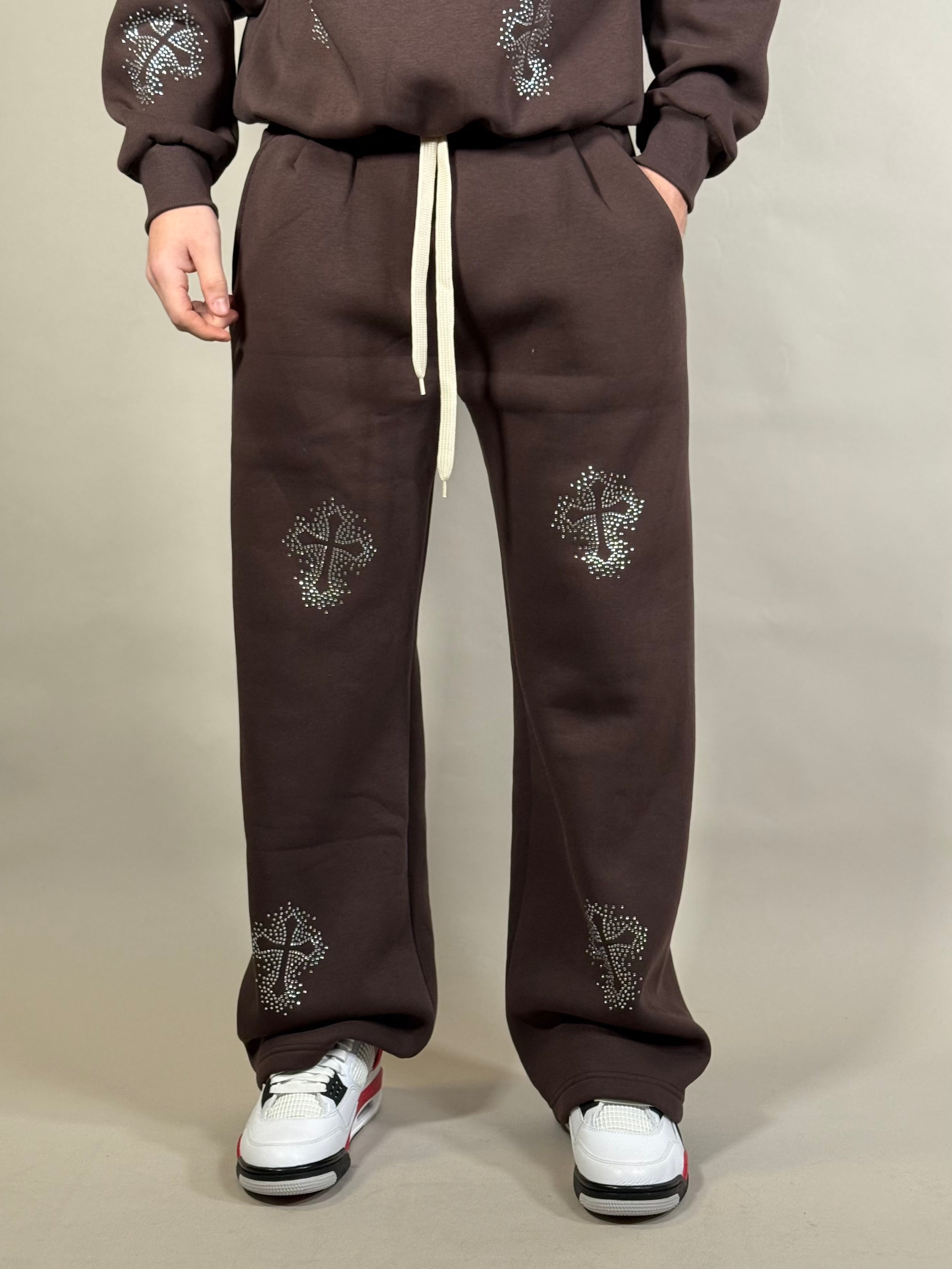 PANTA TUTA CROCI STRASS