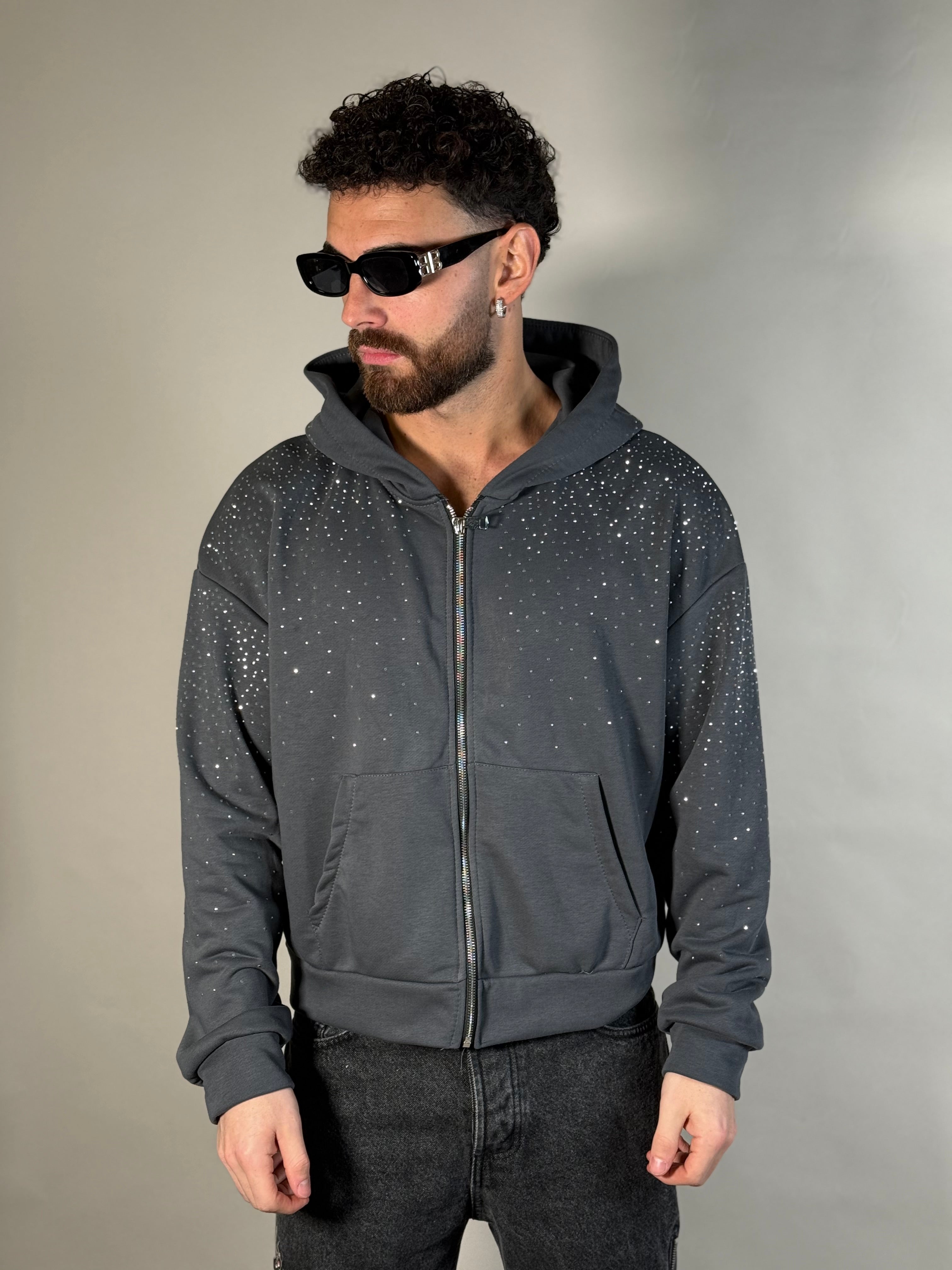 HOODIE SWAROVSKI ZIP GARZATA