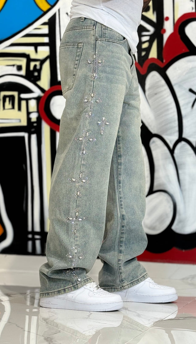 JEANS PREMIUM STRASS CROCI